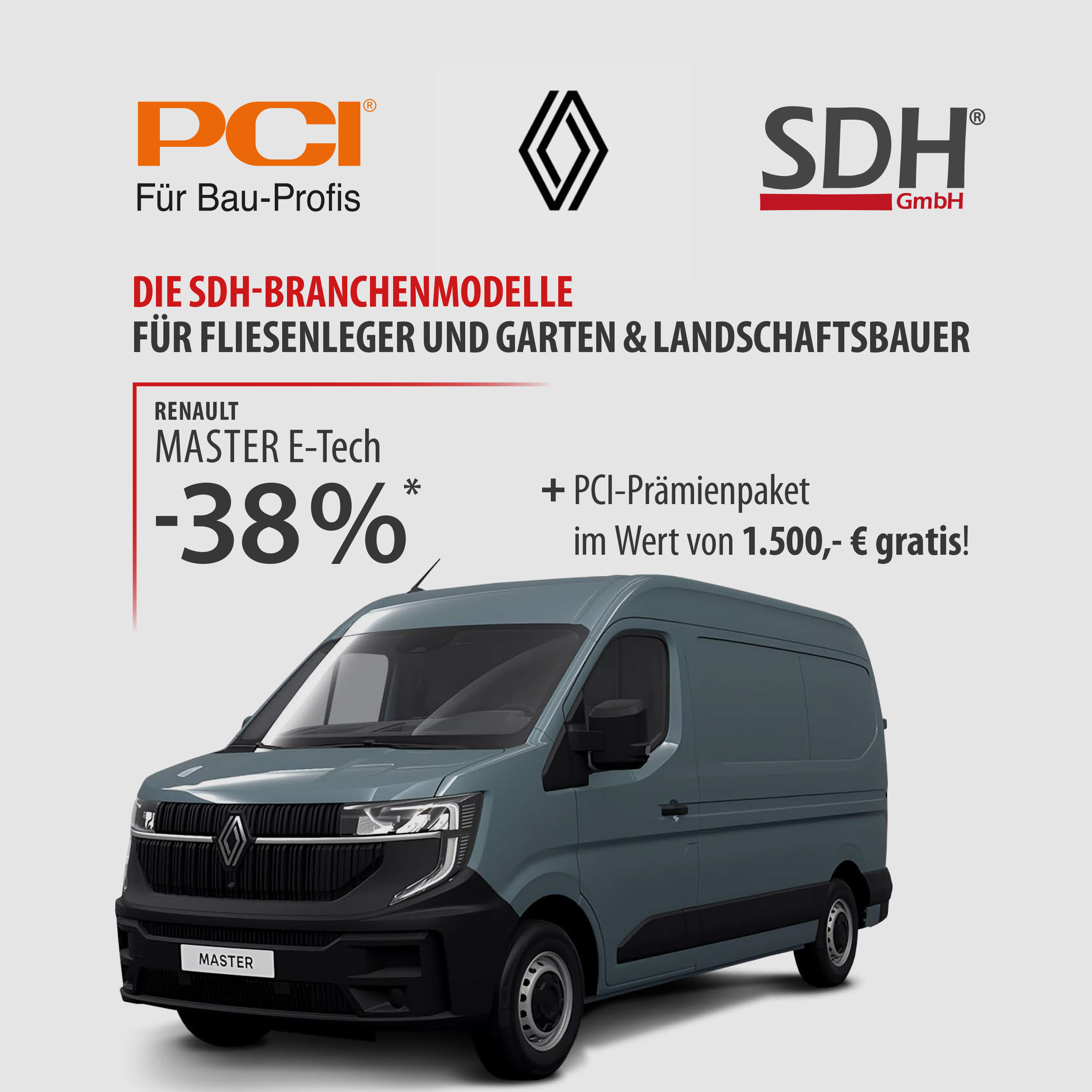 Renault MASTER E-Tech mit -38 %