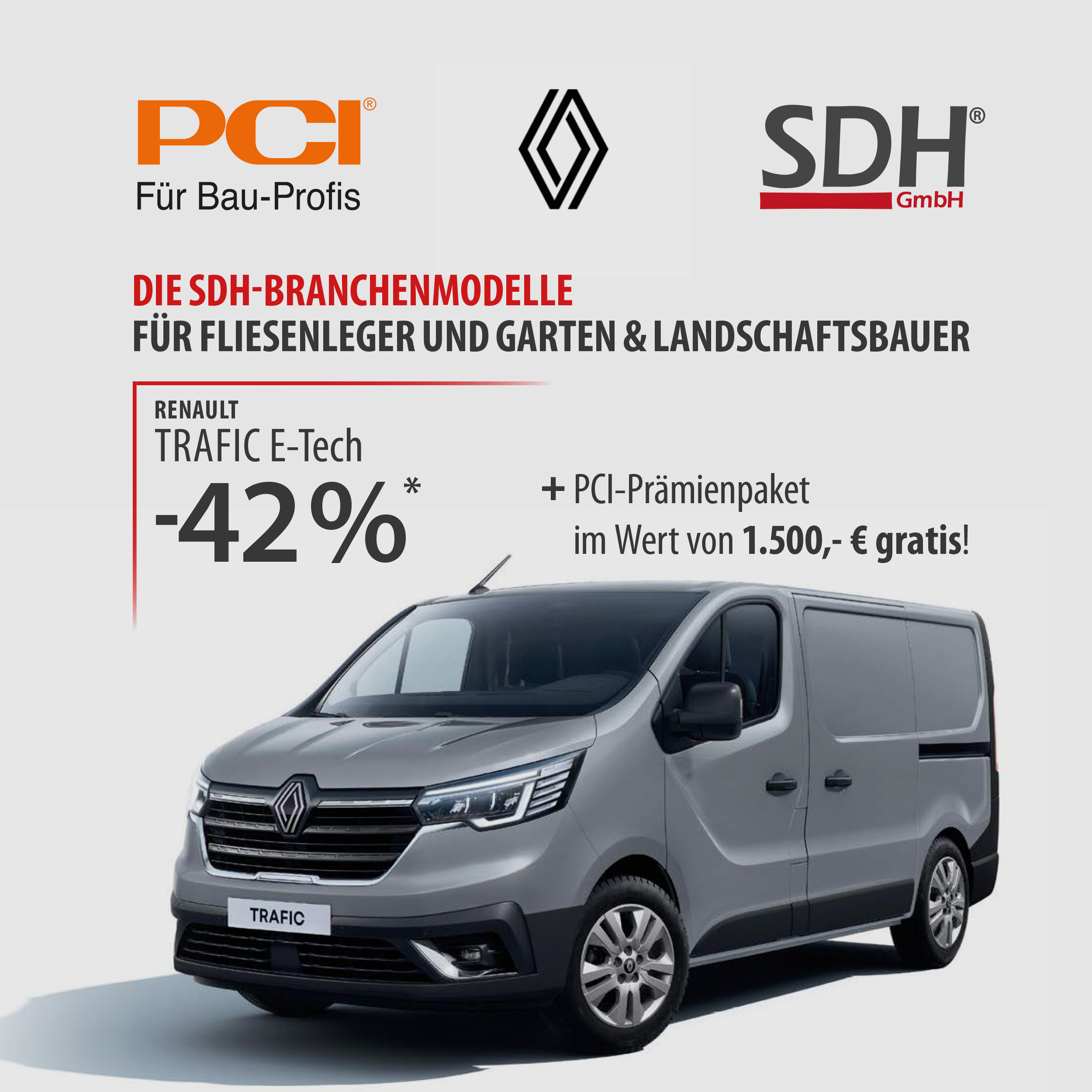 Renault TRAFIC E-Tech mit -42 %